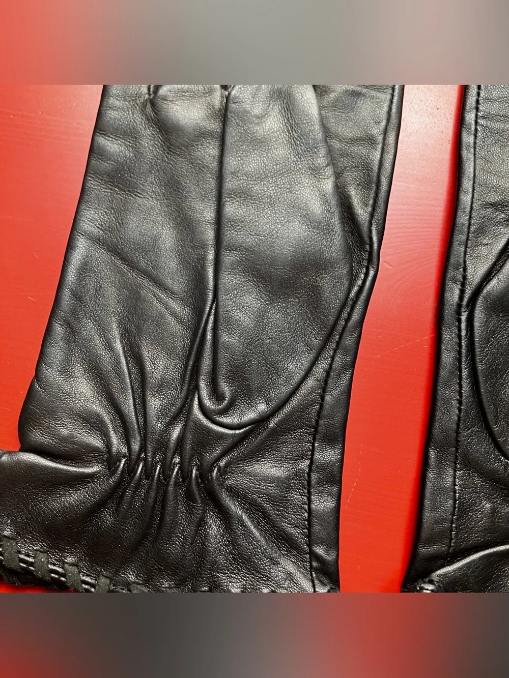 Ralph Lauren Black Leather Gloves